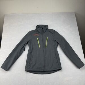 Karbon Womens XS Softshell Ski Jacket Gray Denver Skiing Full Zip